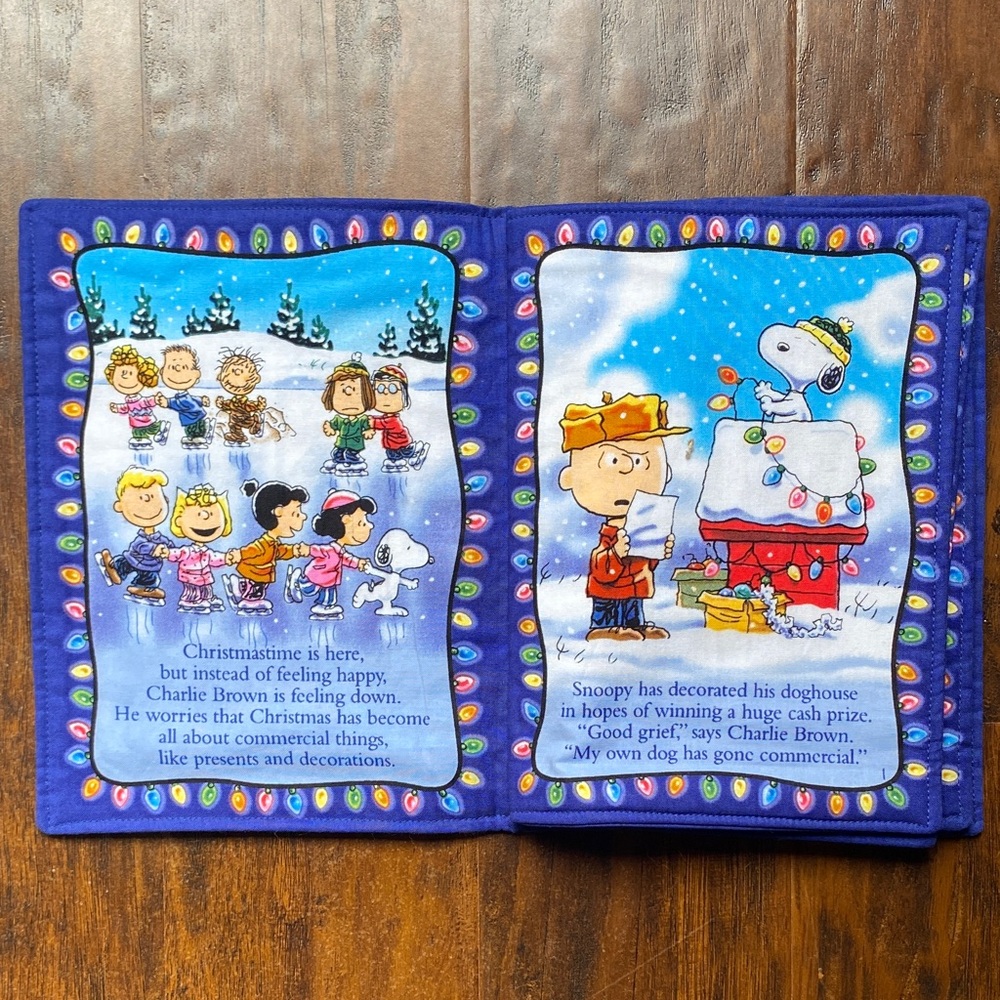 Peanuts A Charlie Brown Christmas -Fabric Plush Children’s Book - Picture 4 of 9